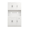 Charming White Kitchen Pantry with Countertop & Adjustable Shelves
