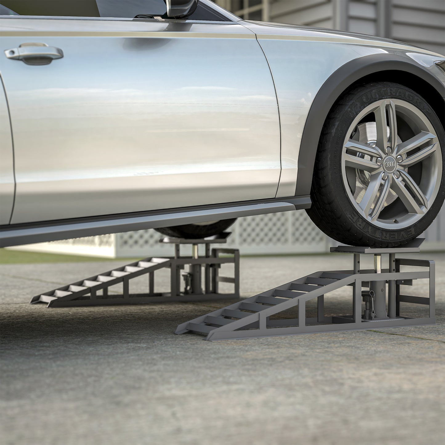 Pro Lift Hydraulic Car Ramps - Easy Vehicle Access Set