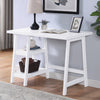 Chic White Wood Desk with Storage