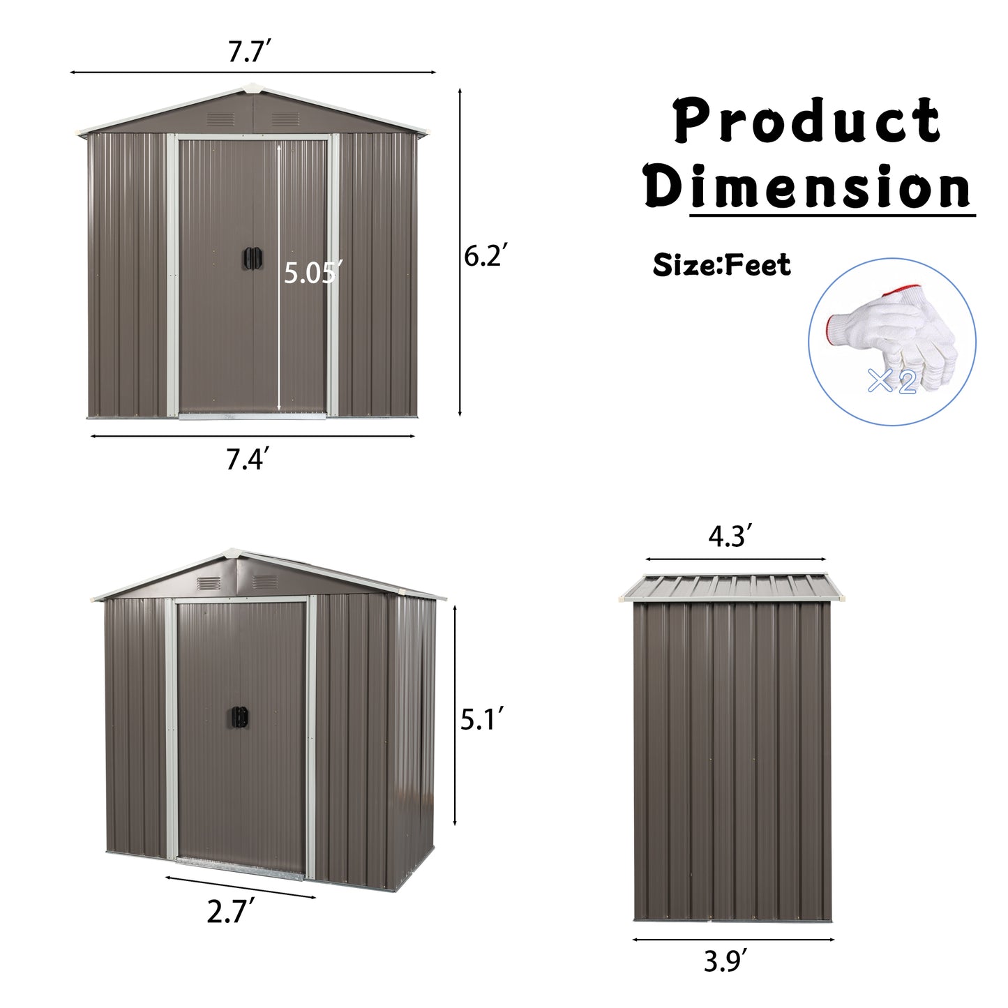 Outdoor Metal Storage Shed