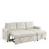 Cozy Reversible Sleeper Sofa with Storage Space