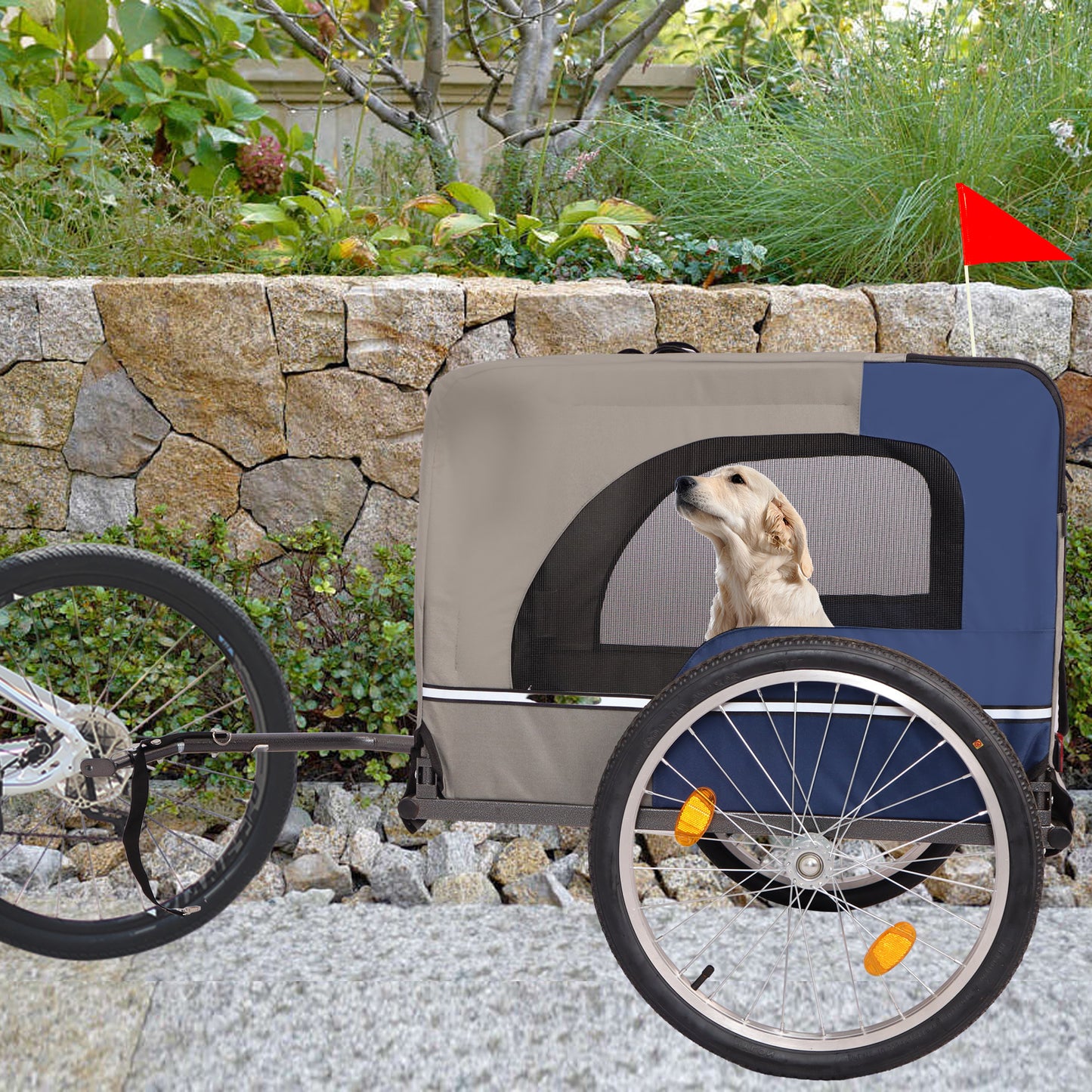 Paw Pedaler Dog Bike Trailer – Cozy & Safe Ride for Your Pup!