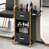 Sleek Salon Organizer with Hair Dryer Holders and Drawers