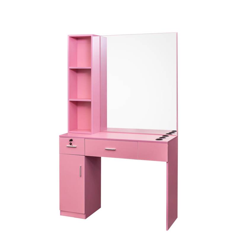 Chic Salon Station with Mirror