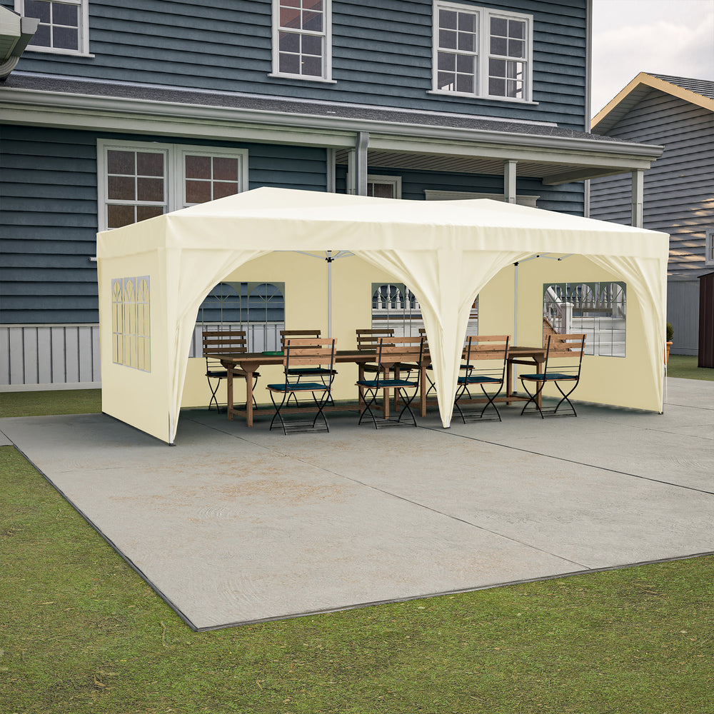 Deluxe Pop-Up Party Canopy with Sidewalls and Accessories