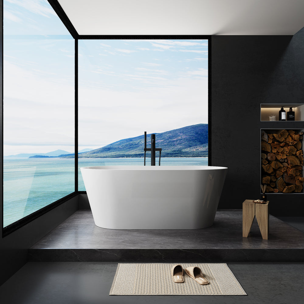 Sleek Soak Acrylic Freestanding Bathtub