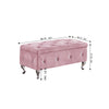 Cozy Pink Storage Bench with Padded Seat