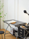 Sleek Drawing Desk with Stool