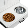 Chic Dog Feeding Station with Hidden Bowls & Storage