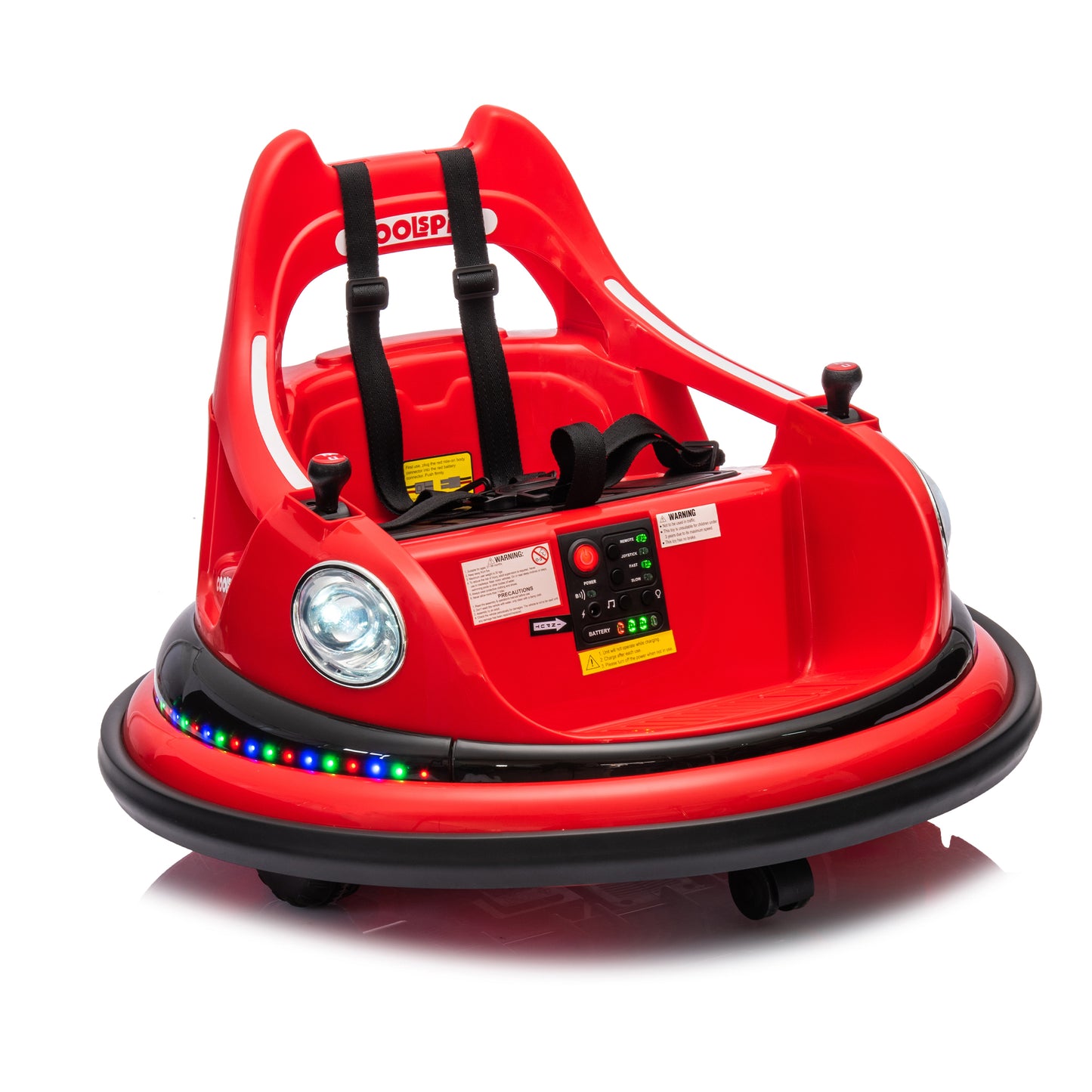 Bumper Ride-On Car for Kids with Remote Control and Lights