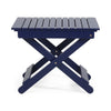 Navy Blue Folding Wooden Side Table