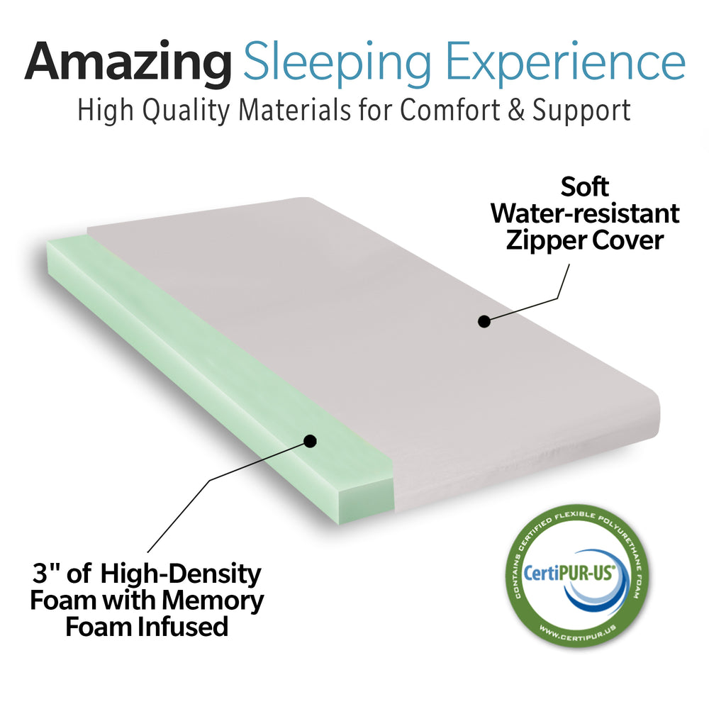 CozyCamp Memory Foam Mattress - Portable & Waterproof for Ultimate Comfort Anywhere