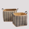 Chic Woven Storage Baskets - Set of Two