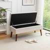 Cozy Off-White Storage Bench
