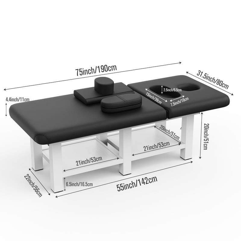 Chic Black Salon Massage Bed