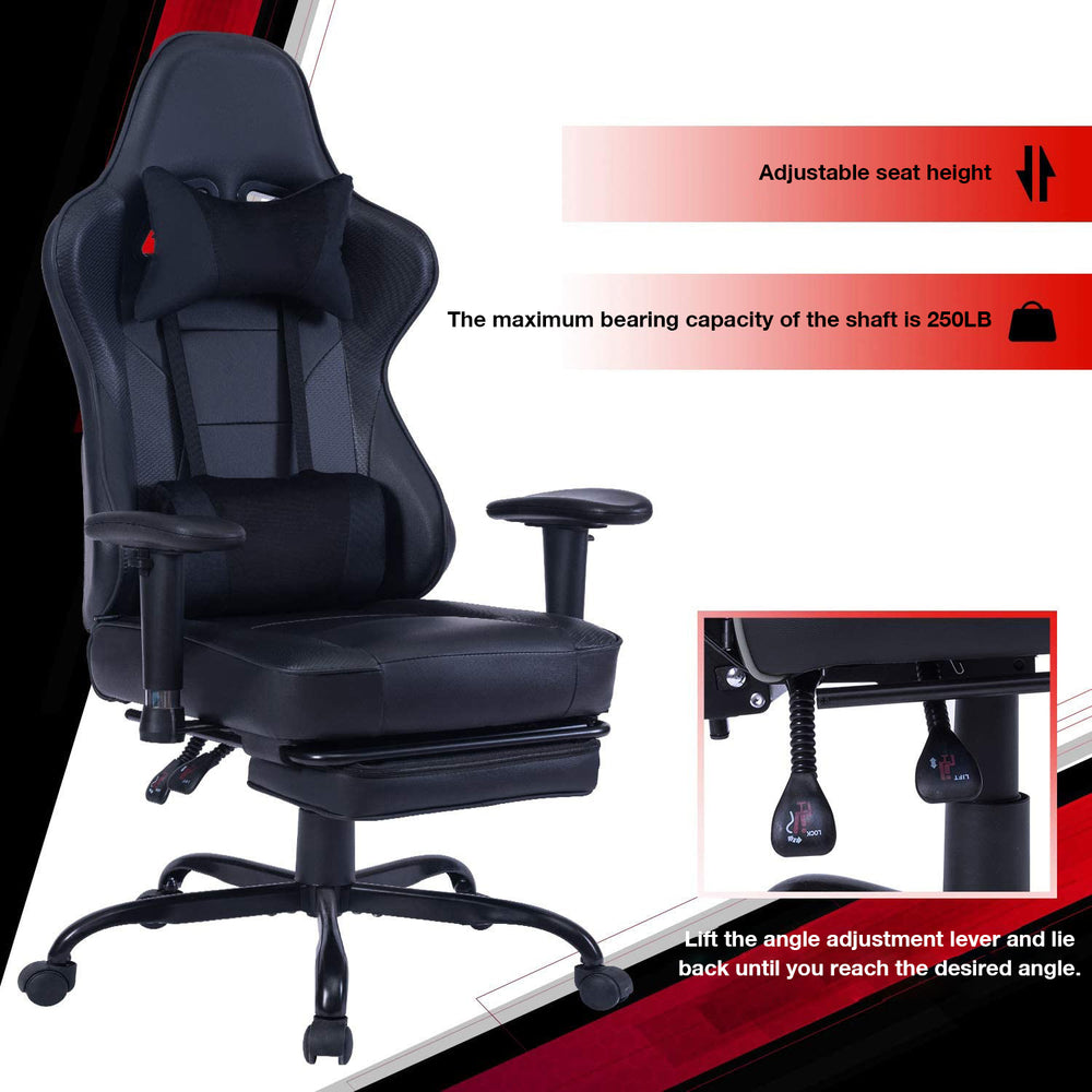 Ultimate Gamer Lounge Chair with Massage Support