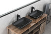 Sleek Black Vessel Sink Set