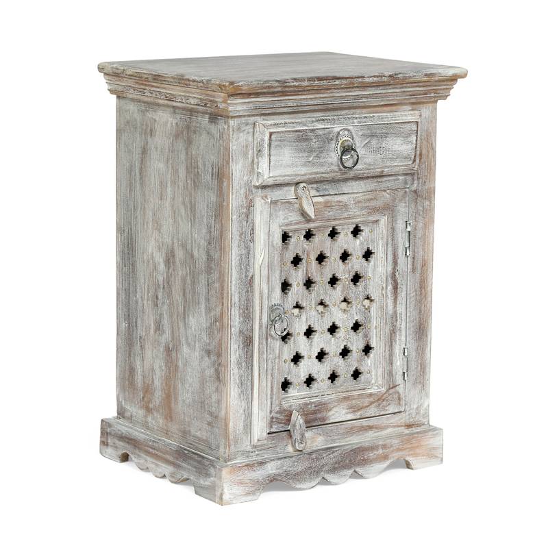 Chic Wooden Nightstand with Storage