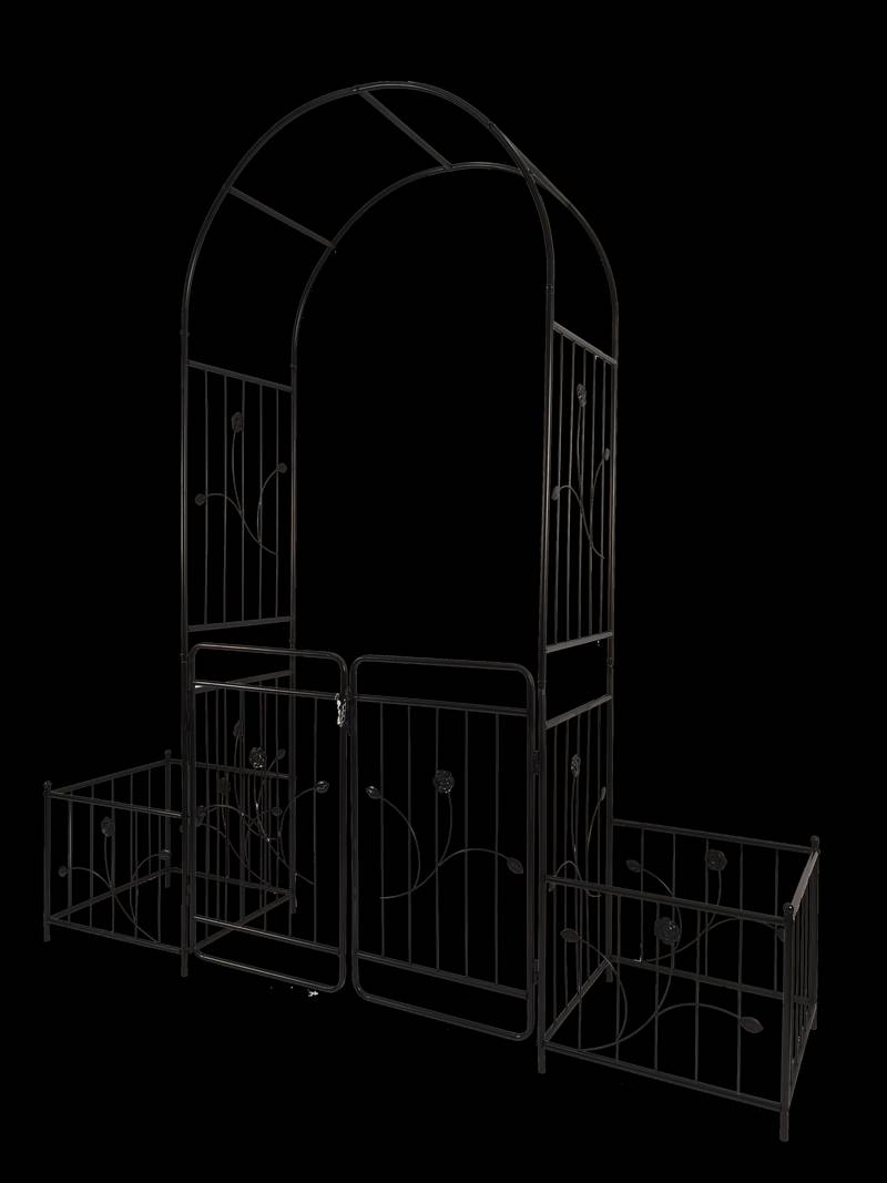 Enticing Garden Archway with Gate for Climbing Plants