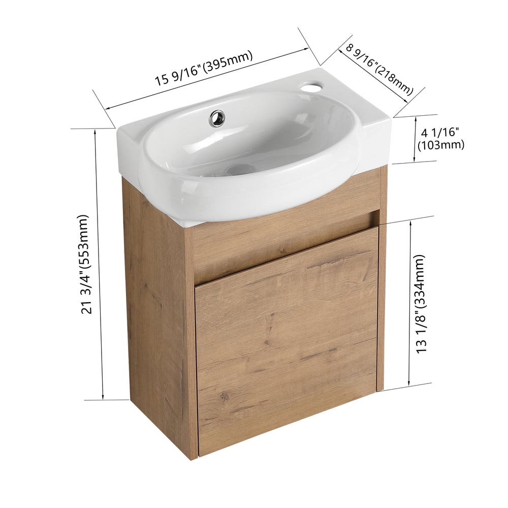 Compact Soft Close Bathroom Vanity with Sink