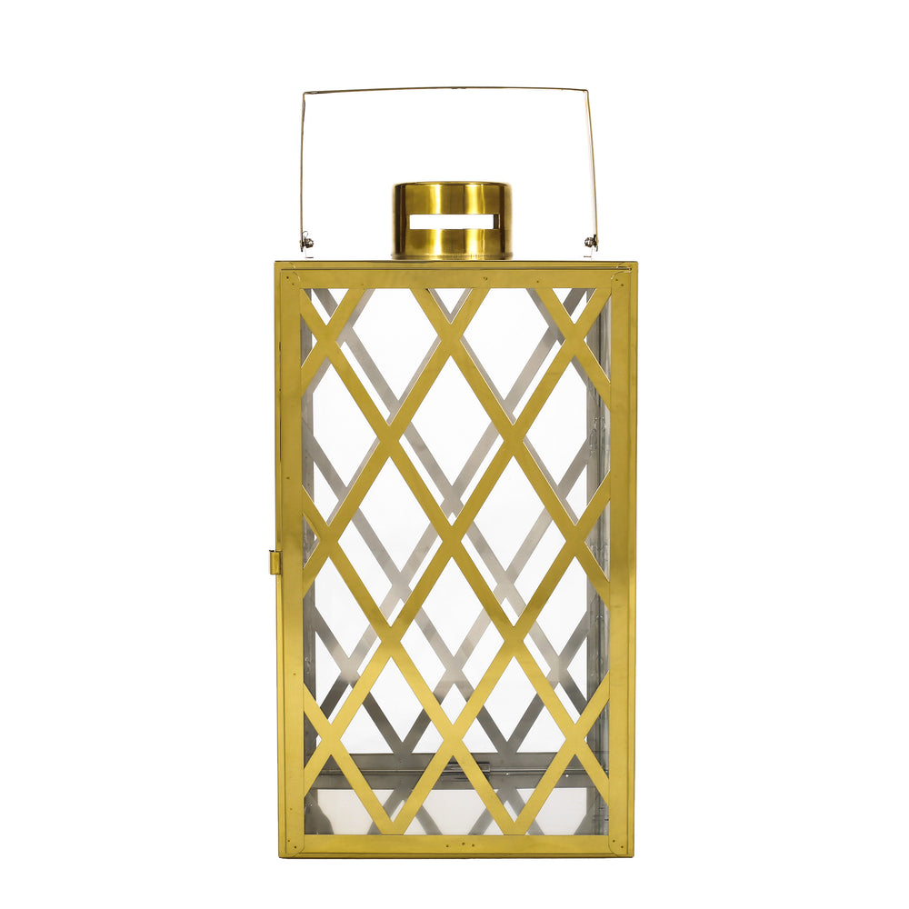 Shimmering Stainless Steel Lantern