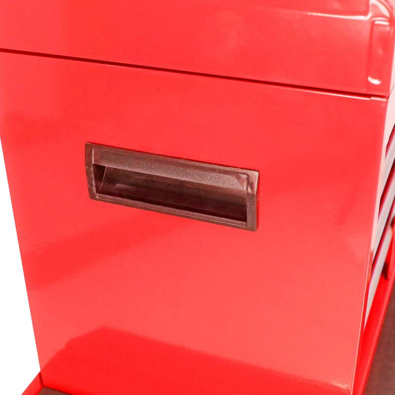 Red Tool Chest with Adjustable Shelf & Bottom Cabinet