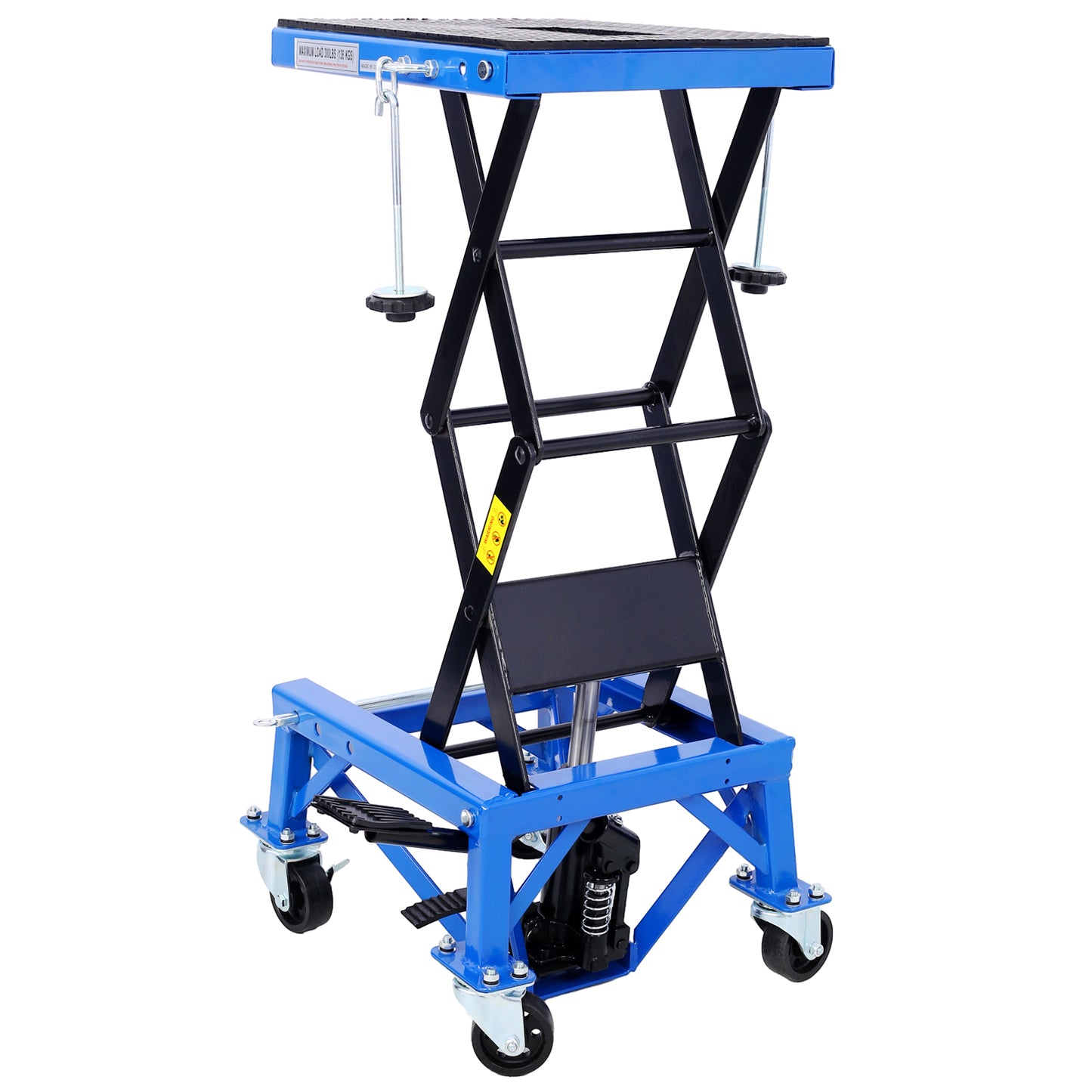 Blue Hydraulic Motorcycle Scissor Lift Jack