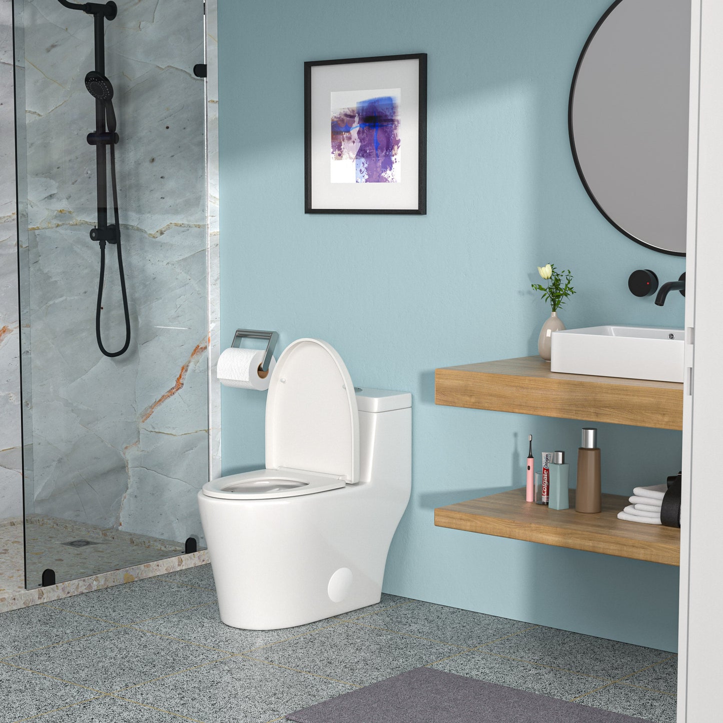 Sleek Soft-Close Toilet with Dual Flush