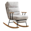 Cozy Glide Velvet Rocking Chair with Footrest & Adjustable Back