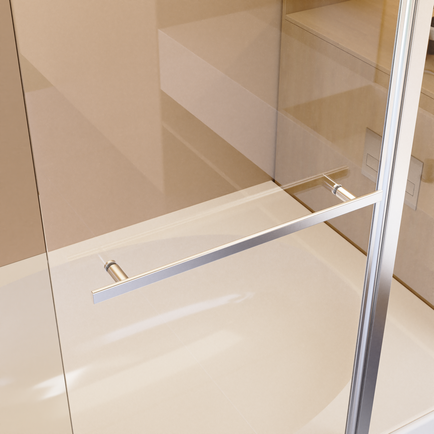 Sleek Frameless Folding Shower Doors for Bathtubs