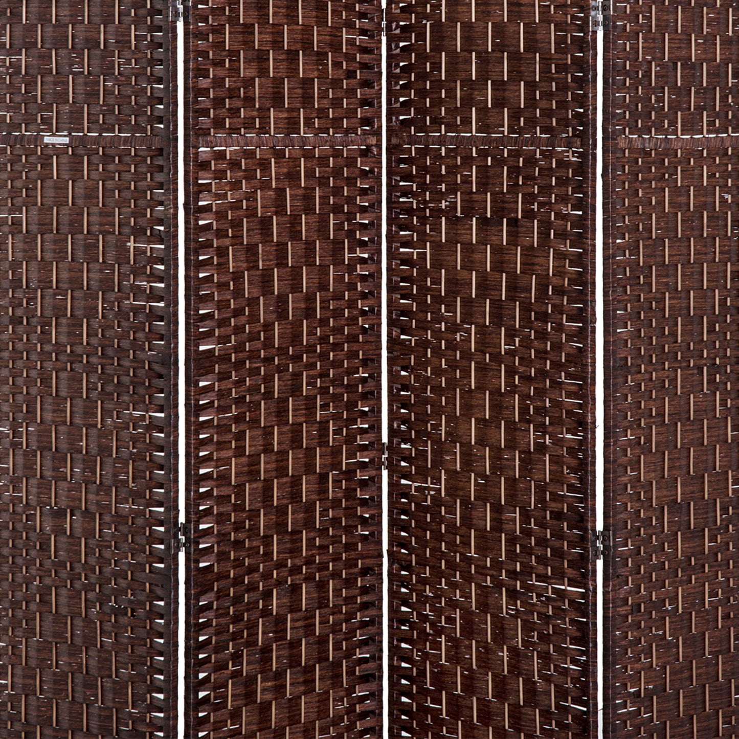 Chic Brown Wicker Privacy Screen Divider