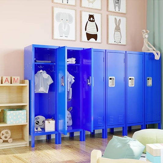 Vintage Blue Metal Locker - Retro Industrial Storage for Any Space