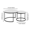 Chic Nesting Coffee Tables with Marble-Look Surface