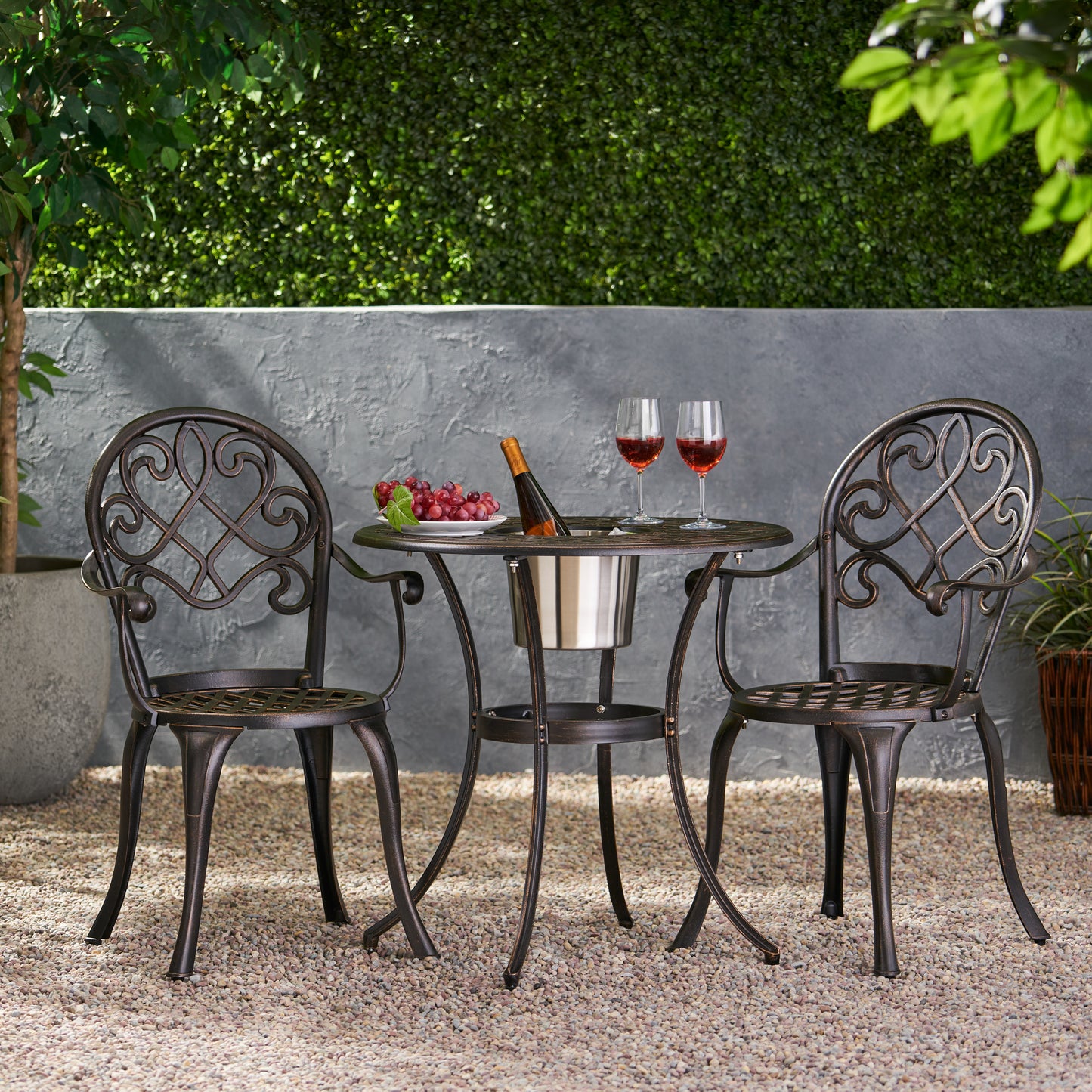 Chic Bistro Set with Ice Bucket