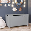 Cozy Kids Wooden Toy Chest with Safety Lid (Gray)