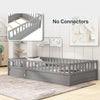 Cozy Montessori Twin Floor Bed with Safety Barrier