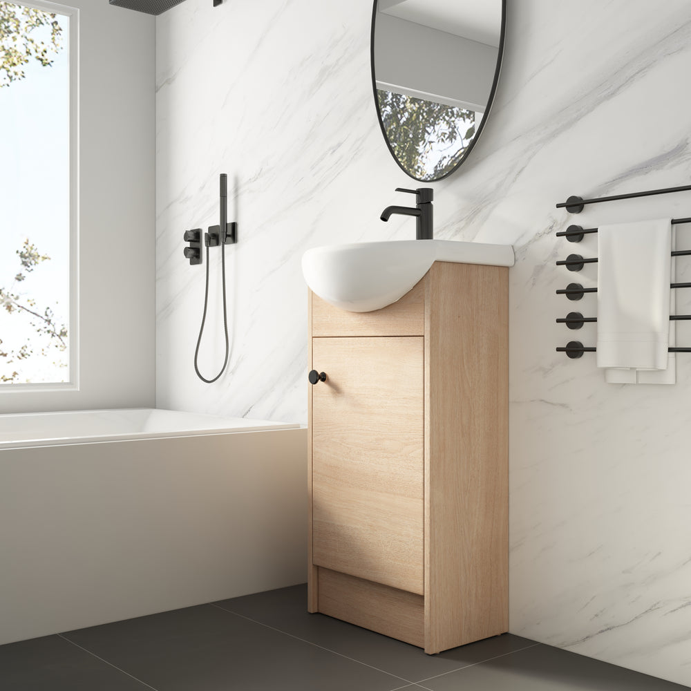 Chic Space-Saving Bathroom Vanity with Sink