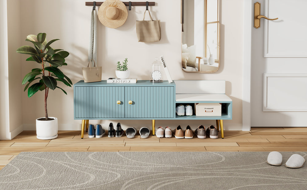 Cozy Modern Shoe Bench with Hidden Storage