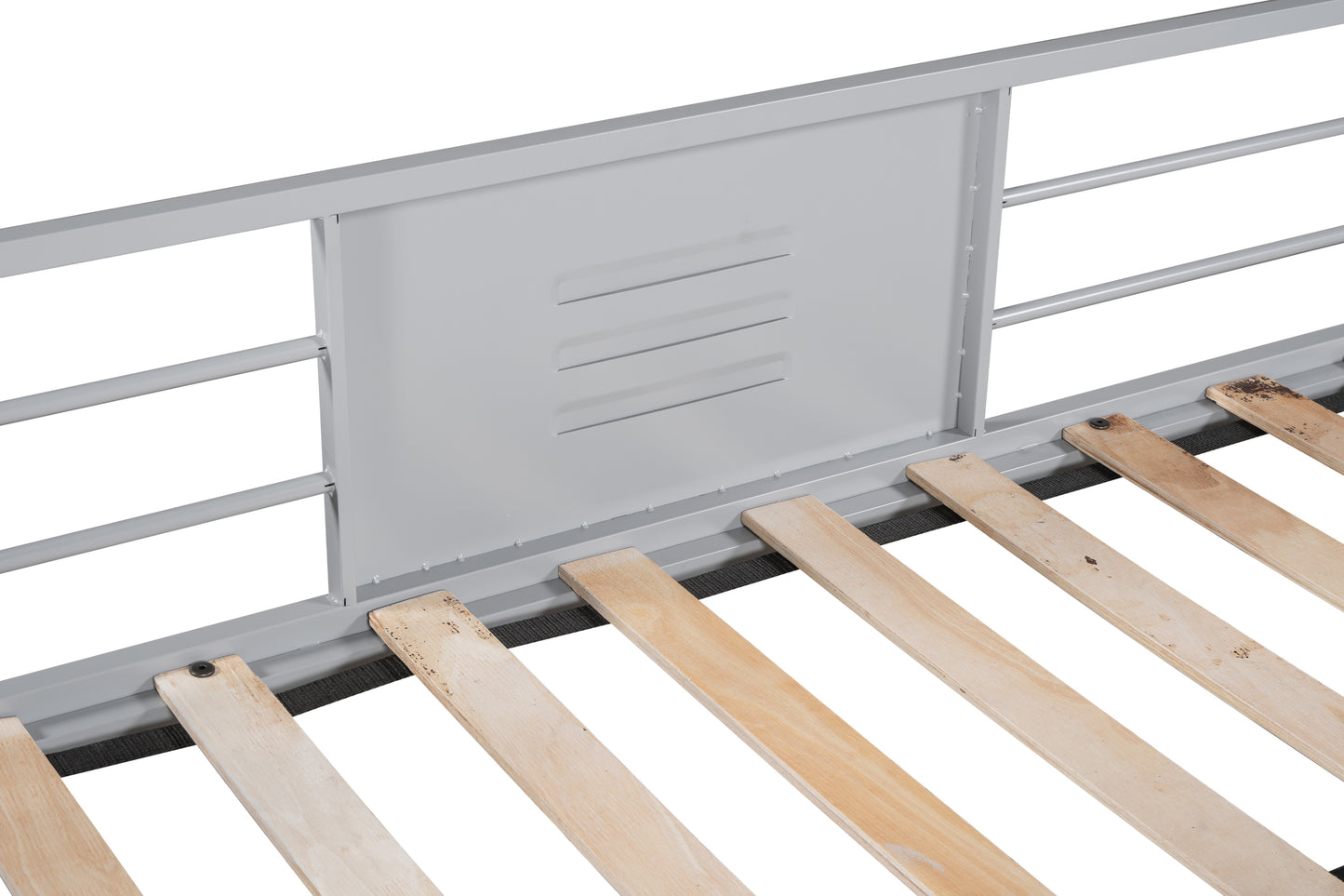 Sturdy Metal Bunk Bed with Safety Guardrails