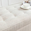 Cozy Off-White Storage Bench