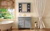 Royal Blue Modern Bathroom Vanity with Mirror and Storage