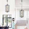 Rustic Black Lantern Chandelier