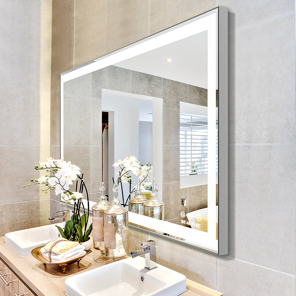 Smart Touch LED Bathroom Mirror with Adjustable Lighting