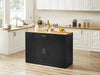 Stylish Kitchen Island with Trash Can Storage & Drawer