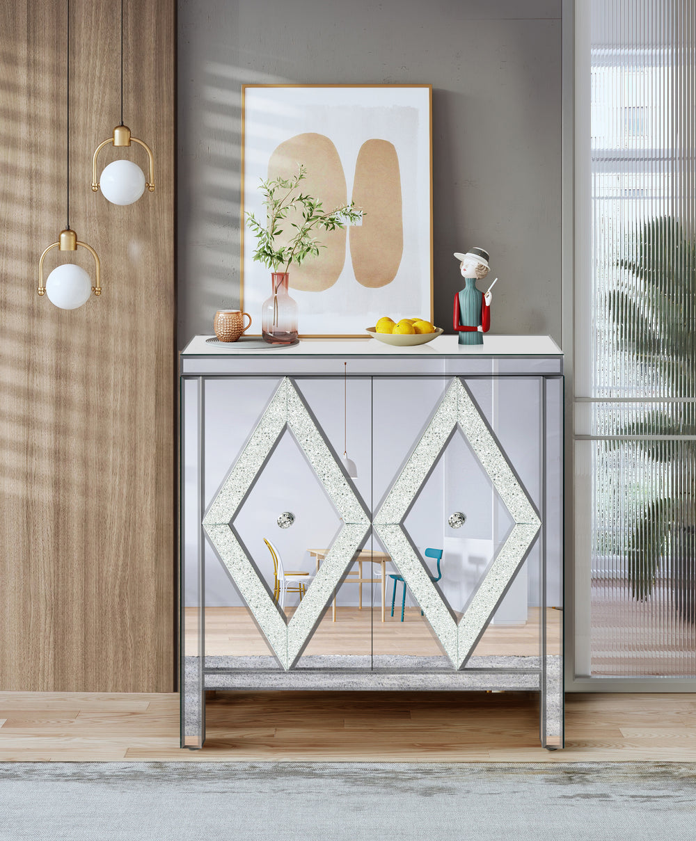 Diamond Trim Mirror Cabinet: Stylish Storage for Every Room