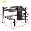 MaxLoft Bed with Desk & USB - Sleek Space Saver for All Ages