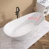 Classic Oval Soaking Tub - Stylish Free-Standing Bath with Chrome Drain