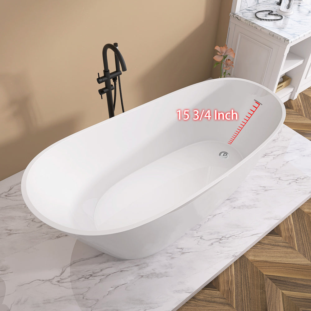 Luxurious Oval Freestanding Soaking Tub