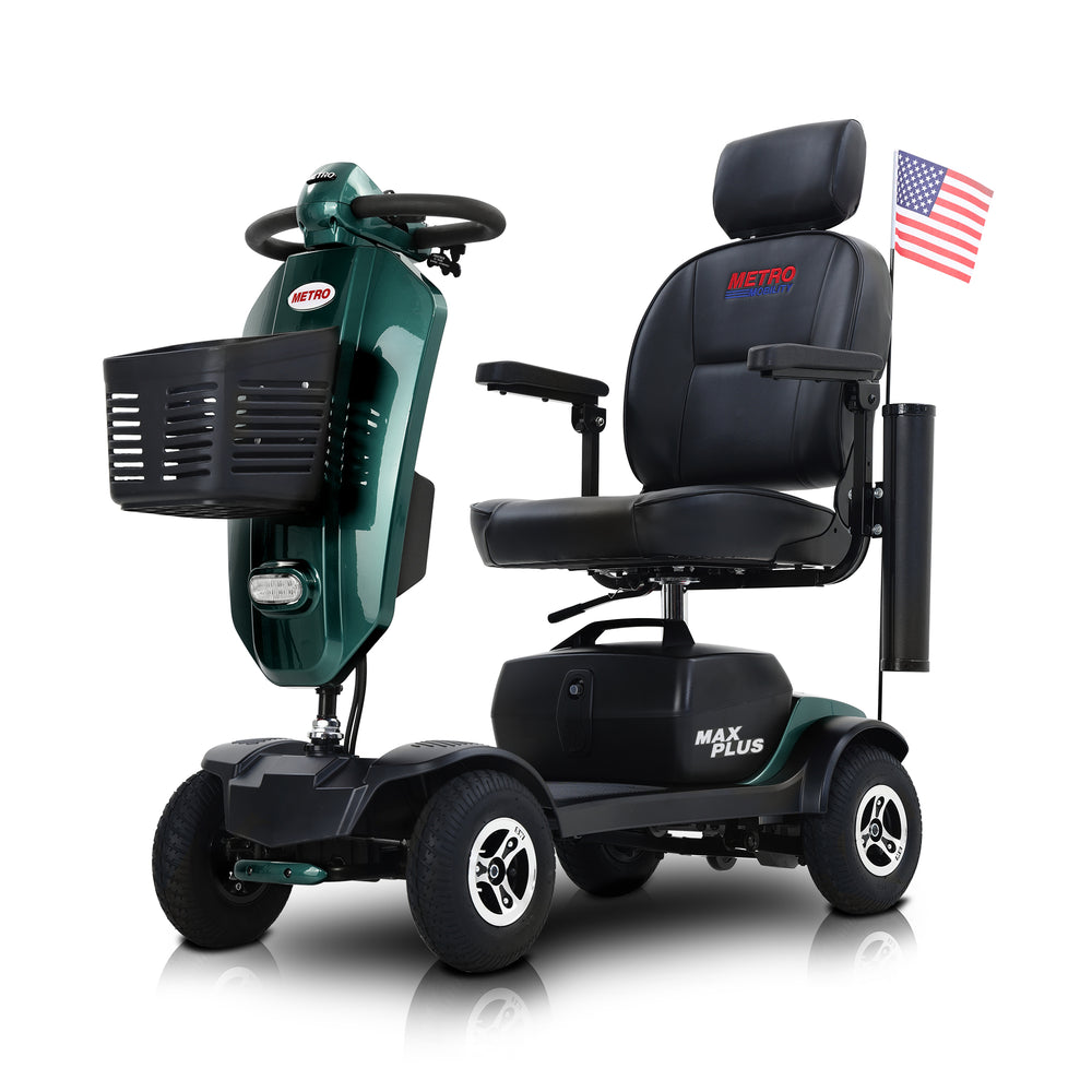 Emerald Breeze Compact Mobility Scooter with USB Charging & Cup Holders