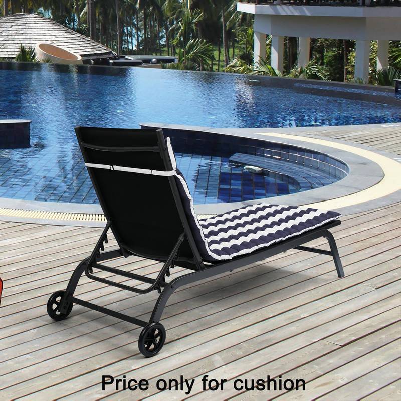 Blue & White Lounge Chair Cushions Set